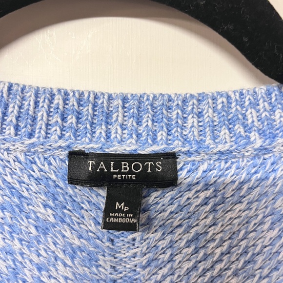 Talbots Sweater Womens Medium Petite Blue - Picture 3 of 7